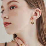 ciite' シーテ ピアス（両耳用） 【 金属アレルギー対応 】 ハートフックピアス サージカルステンレス (両耳用)