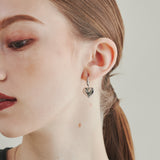 ciite' シーテ ピアス（両耳用） 【 金属アレルギー対応 】 ハートフックピアス サージカルステンレス (両耳用)