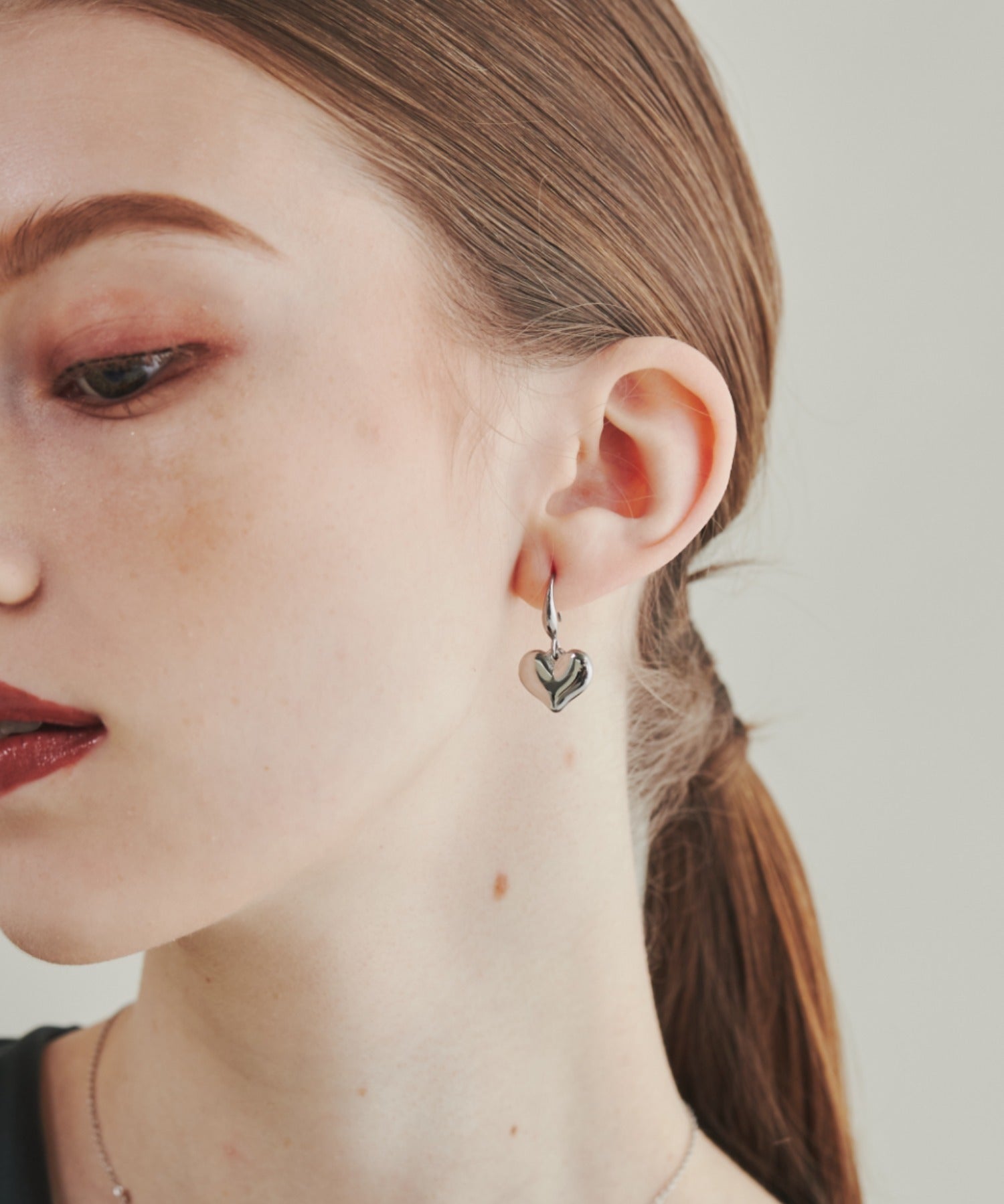 ciite' シーテ ピアス（両耳用） 【 金属アレルギー対応 】 ハートフックピアス サージカルステンレス (両耳用)