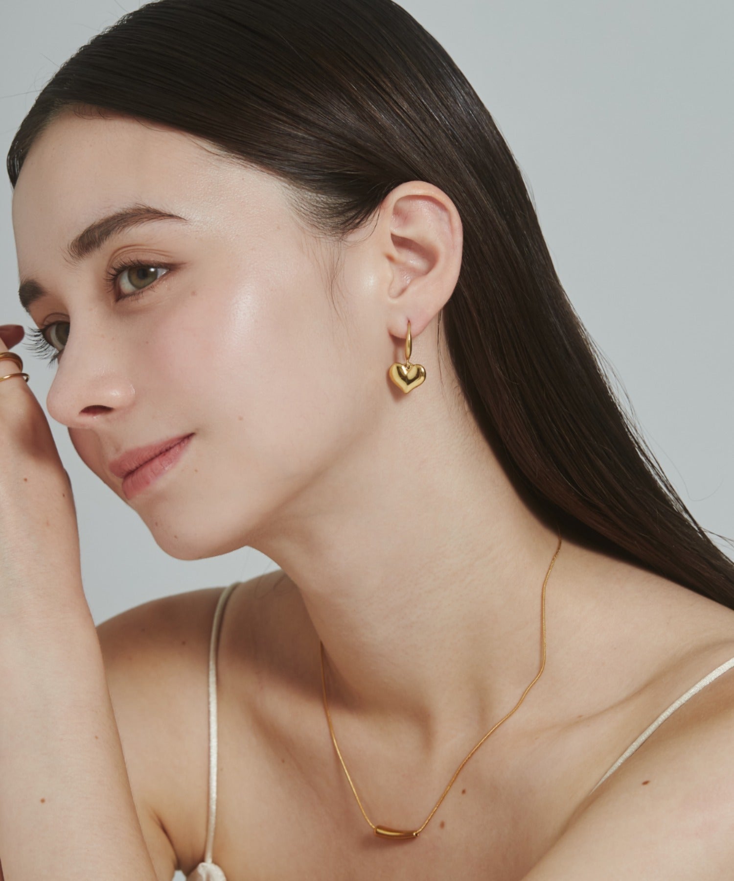 ciite' シーテ ピアス（両耳用） 【 金属アレルギー対応 】 ハートフックピアス サージカルステンレス (両耳用)