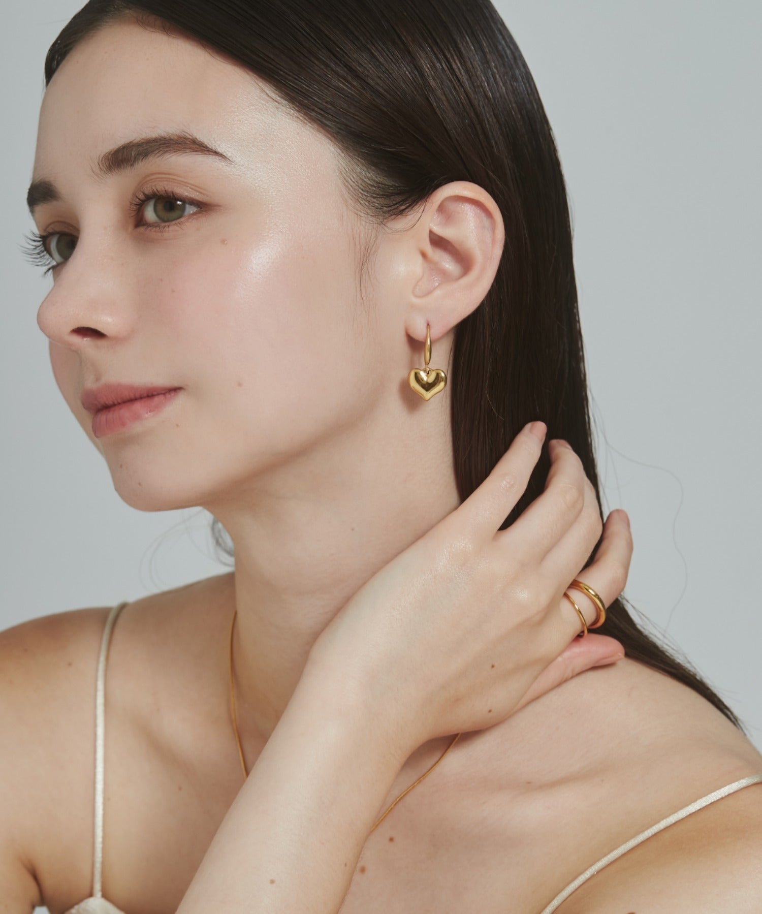 ciite' シーテ ピアス（両耳用） 【 金属アレルギー対応 】 ハートフックピアス サージカルステンレス (両耳用)