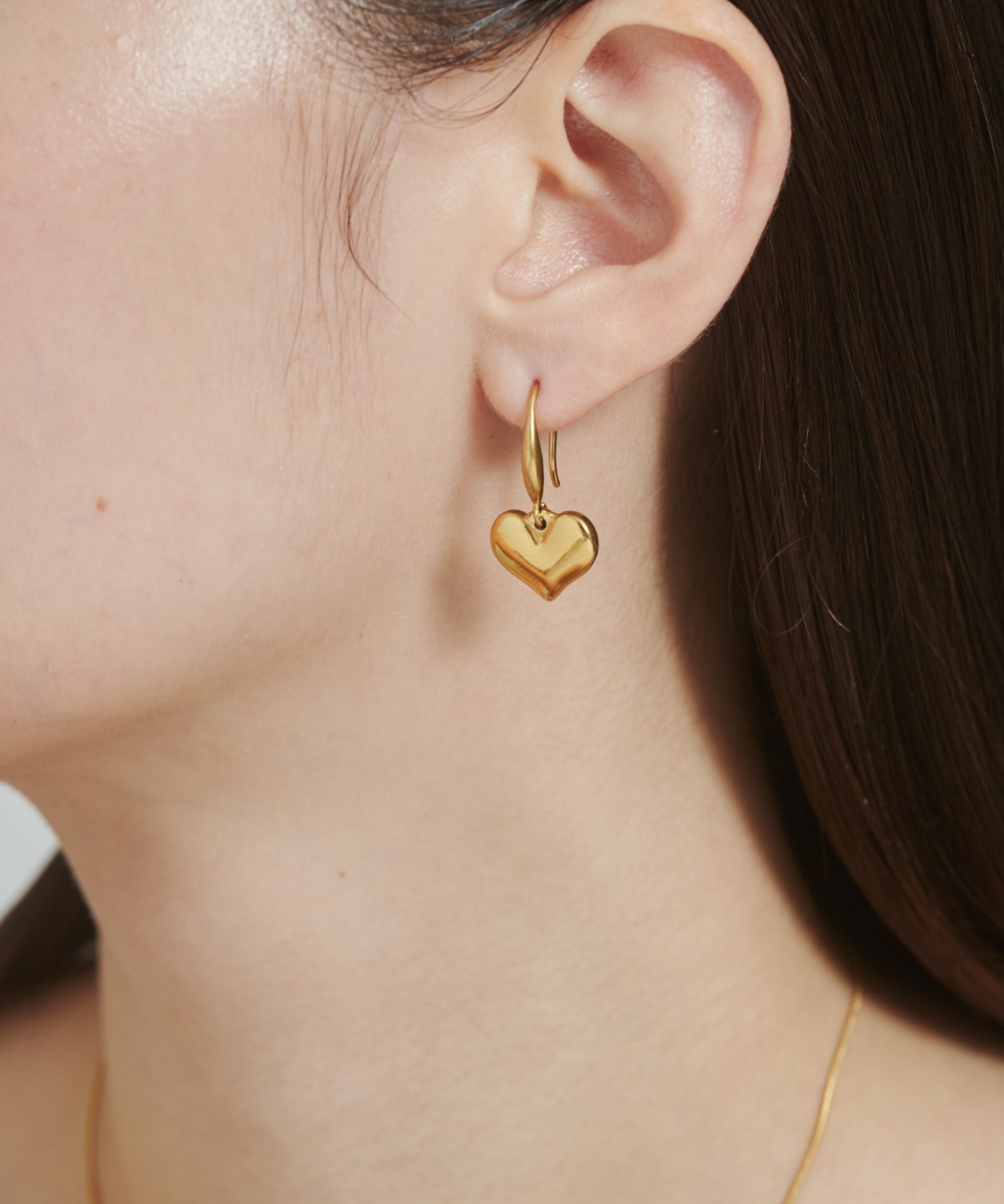 ciite' シーテ ピアス（両耳用） 【 金属アレルギー対応 】 ハートフックピアス サージカルステンレス (両耳用)