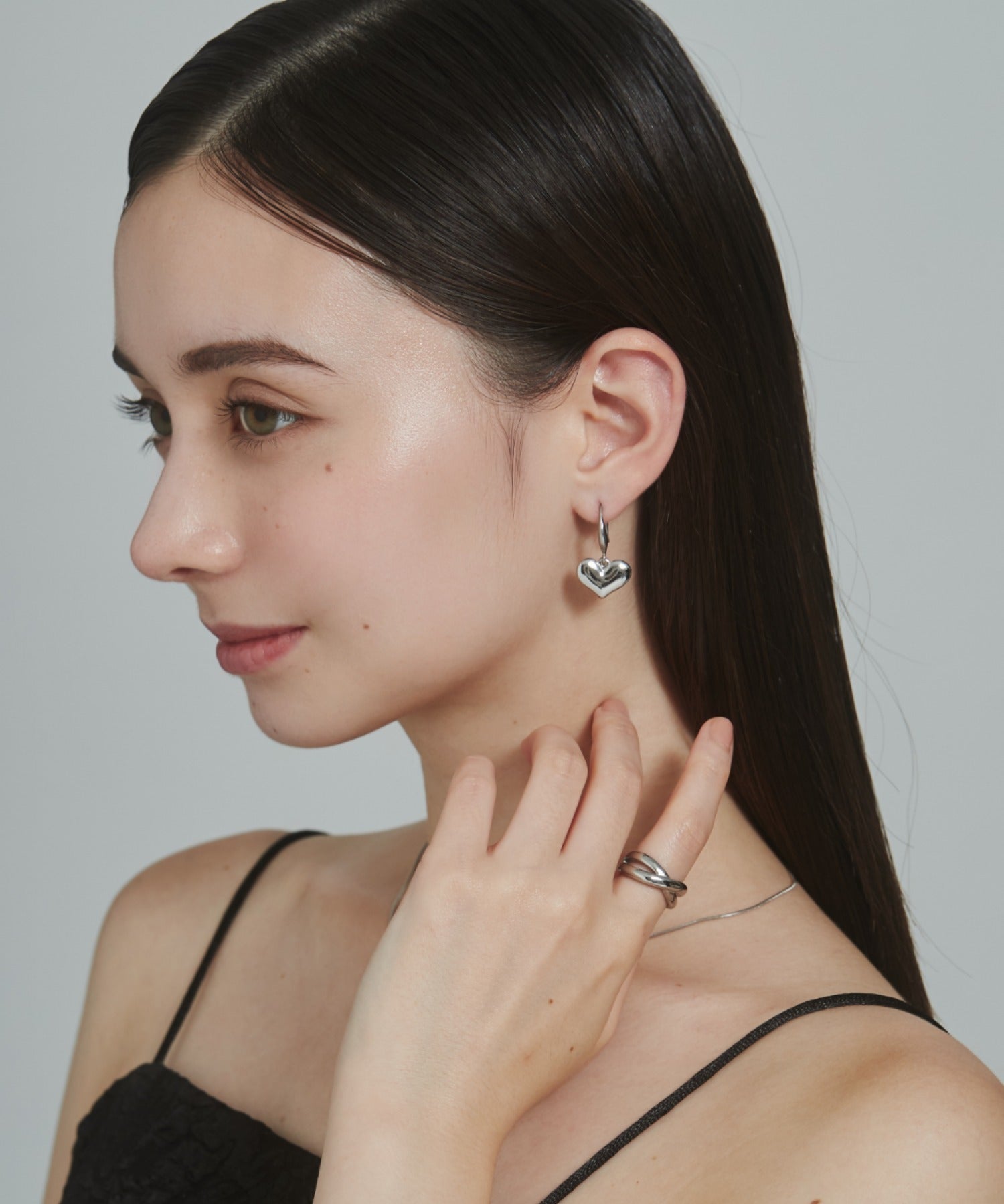 ciite' シーテ ピアス（両耳用） 【 金属アレルギー対応 】 ハートフックピアス サージカルステンレス (両耳用)