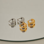 ciite' シーテ ピアス（両耳用） 【 金属アレルギー対応 】 ビジューフープピアス サージカルステンレス (両耳用)