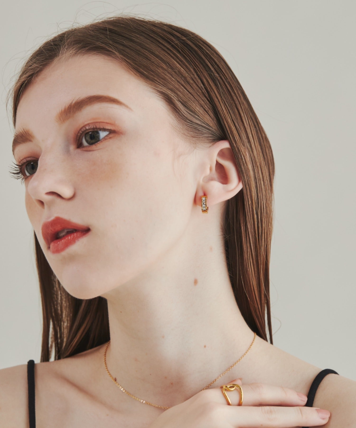 ciite' シーテ ピアス（両耳用） 【 金属アレルギー対応 】 ビジューフープピアス サージカルステンレス (両耳用)