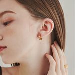 ciite' シーテ ピアス（両耳用） 【 金属アレルギー対応 】 ビジューフープピアス サージカルステンレス (両耳用)