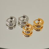 ciite' シーテ ピアス（両耳用） 【 金属アレルギー対応 】 ビジューフープピアス サージカルステンレス (両耳用)