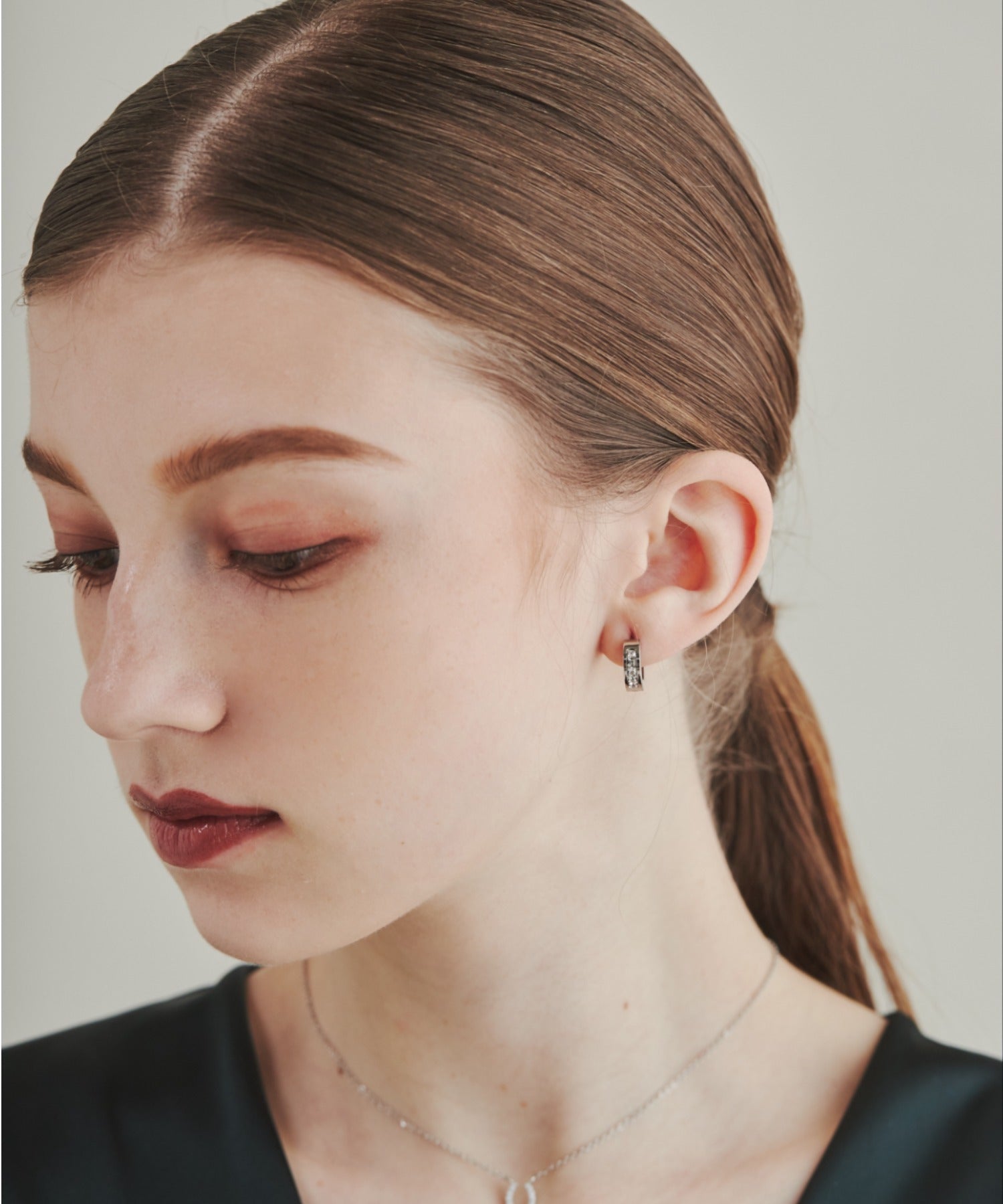 ciite' シーテ ピアス（両耳用） 【 金属アレルギー対応 】 ビジューフープピアス サージカルステンレス (両耳用)