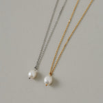 ciite' シーテ ネックレス 【 金属アレルギー対応 】 シンプルパールネックレス サージカルステンレス