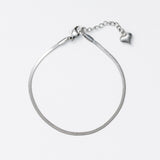 ciite' シーテ ブレスレット 【 金属アレルギー対応 】 シンプルスネークチェーンブレスレット サージカルステンレス シルバー FREE