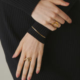 ciite' シーテ ブレスレット 【 金属アレルギー対応 】 シンプルスネークチェーンブレスレット サージカルステンレス ゴールド FREE