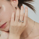 ciite' シーテ リング 【 金属アレルギー対応 】 ハートデザインリング サージカルステンレス シルバー