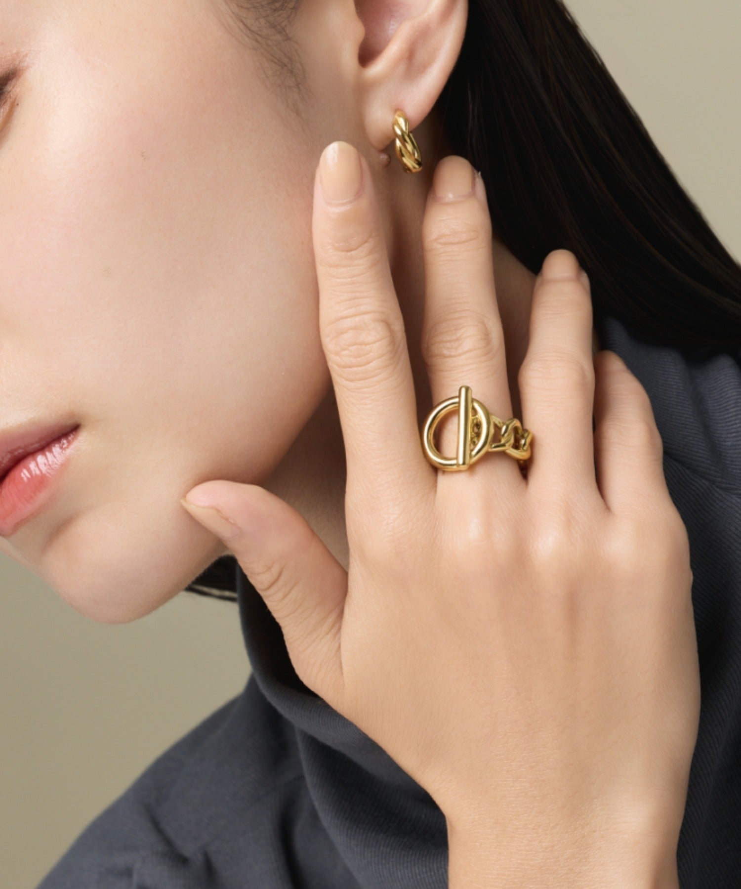 ciite' シーテ リング 【 金属アレルギー対応 】 マンテルデザインリング サージカルステンレス