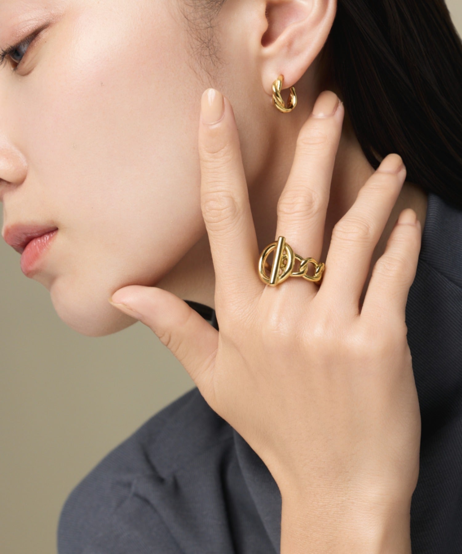 ciite' シーテ リング 【 金属アレルギー対応 】 マンテルデザインリング サージカルステンレス