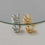 ciite' シーテ ピアス（両耳用） 【 金属アレルギー対応 】 ツイストスリーラインピアス サージカルステンレス (両耳用)