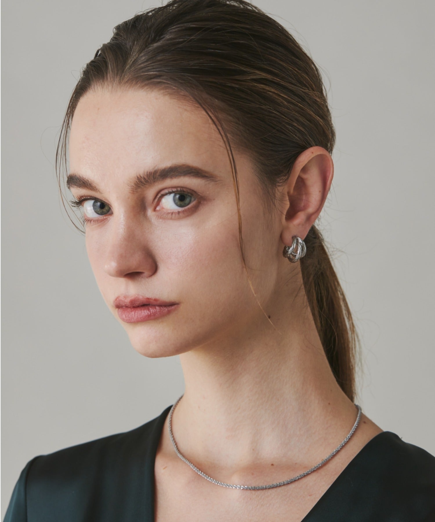 ciite' シーテ ピアス（両耳用） 【 金属アレルギー対応 】 ツイストスリーラインピアス サージカルステンレス (両耳用)