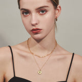 ciite' シーテ ネックレス 【 金属アレルギー対応 】 2連 エリザベス コインネックレス サージカルステンレス