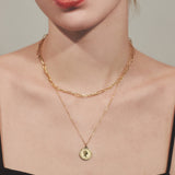 ciite' シーテ ネックレス 【 金属アレルギー対応 】 2連 エリザベス コインネックレス サージカルステンレス