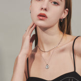 ciite' シーテ ネックレス 【 金属アレルギー対応 】 2連 エリザベス コインネックレス サージカルステンレス