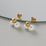 ciite' シーテ ピアス（両耳用） 【 金属アレルギー対応 】 ダブルパール デザインピアス サージカルステンレス (両耳用)