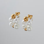 ciite' シーテ ピアス（両耳用） 【 金属アレルギー対応 】 ダブルパール デザインピアス サージカルステンレス (両耳用)