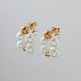 ciite' シーテ ピアス（両耳用） 【 金属アレルギー対応 】 ダブルパール デザインピアス サージカルステンレス (両耳用)