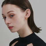 ciite' シーテ ピアス（両耳用） 【 金属アレルギー対応 】 ねじりフープピアス サージカルステンレス (両耳用)