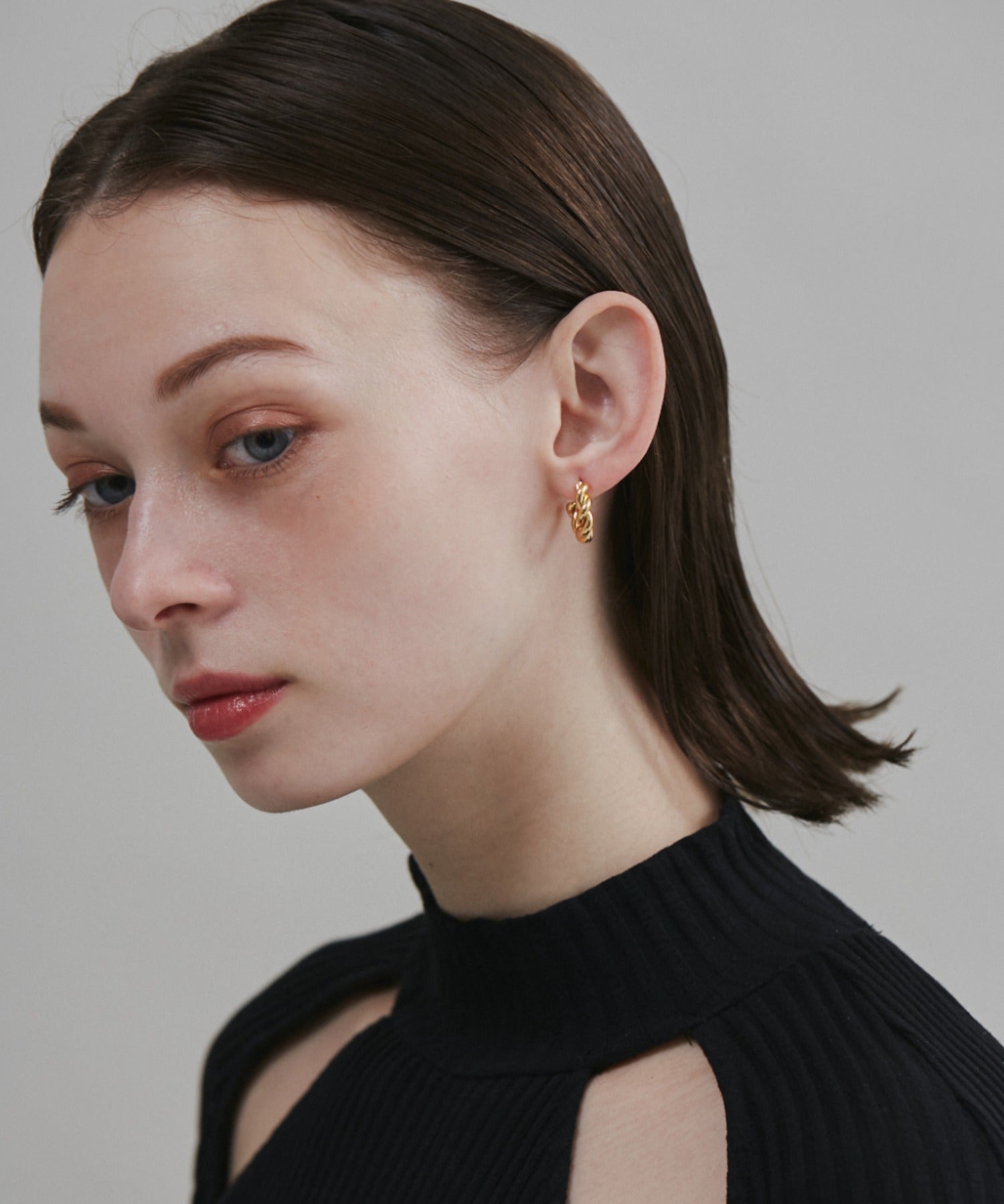 ciite' シーテ ピアス（両耳用） 【 金属アレルギー対応 】 ねじりフープピアス サージカルステンレス (両耳用)