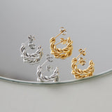 ciite' シーテ ピアス（両耳用） 【 金属アレルギー対応 】 ねじりフープピアス サージカルステンレス (両耳用)