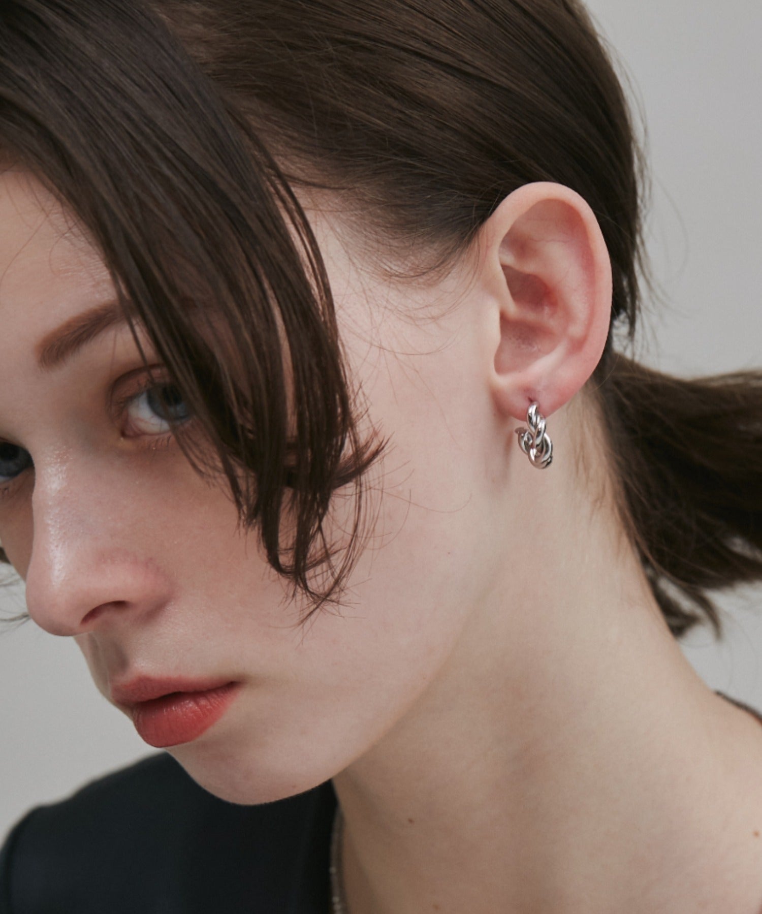 ciite' シーテ ピアス（両耳用） 【 金属アレルギー対応 】 ねじりフープピアス サージカルステンレス (両耳用)