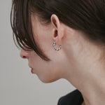 ciite' シーテ ピアス（両耳用） 【 金属アレルギー対応 】 ねじりフープピアス サージカルステンレス (両耳用)