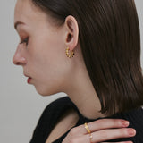 ciite' シーテ ピアス（両耳用） 【 金属アレルギー対応 】 ねじりフープピアス サージカルステンレス (両耳用)