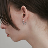 ciite' シーテ ピアス（両耳用） 【 金属アレルギー対応 】 ねじりフープピアス サージカルステンレス (両耳用)