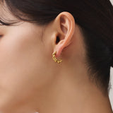 ciite' シーテ ピアス（両耳用） 【 金属アレルギー対応 】 ねじりフープピアス サージカルステンレス (両耳用)