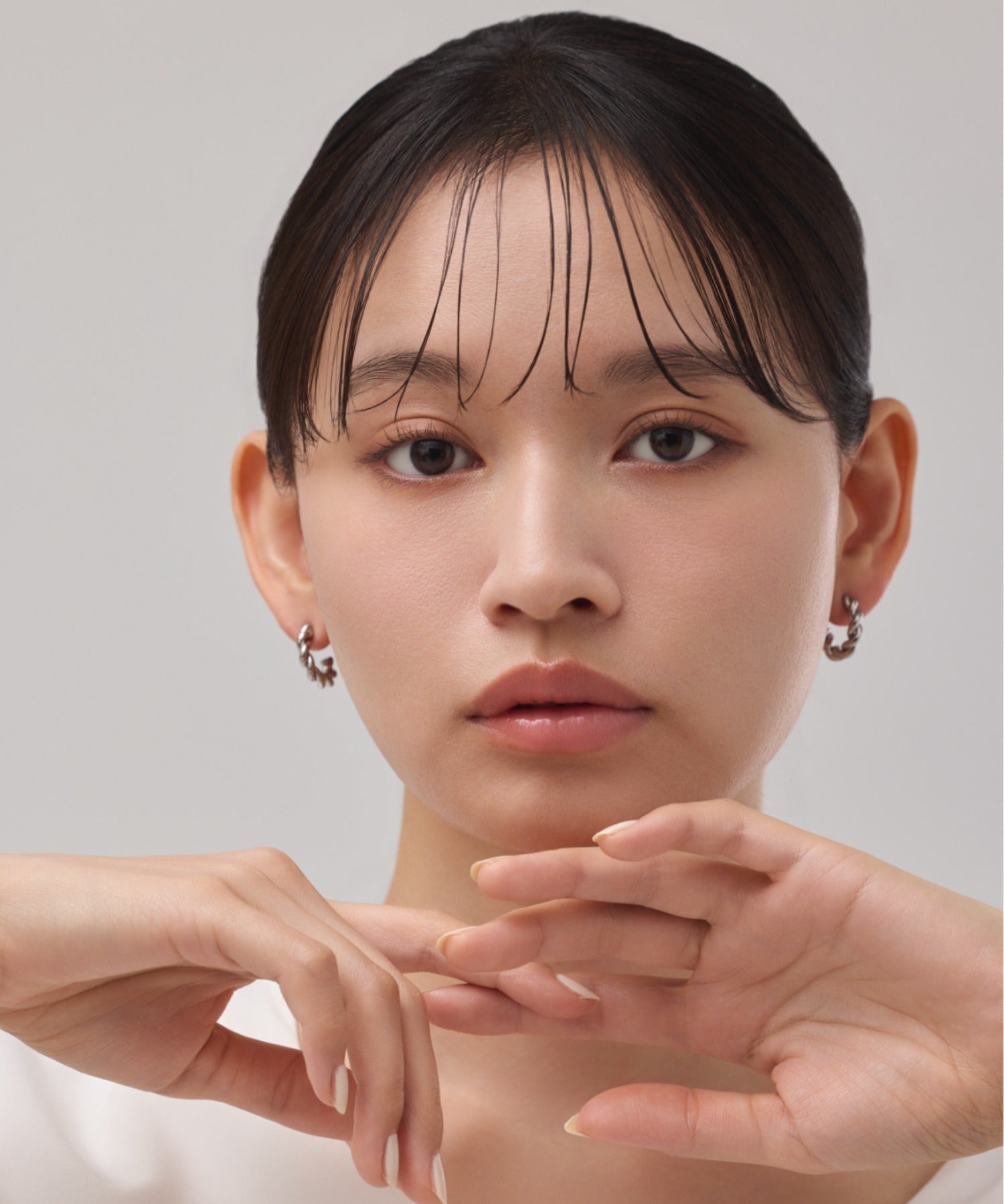 ciite' シーテ ピアス（両耳用） 【 金属アレルギー対応 】 ねじりフープピアス サージカルステンレス (両耳用)