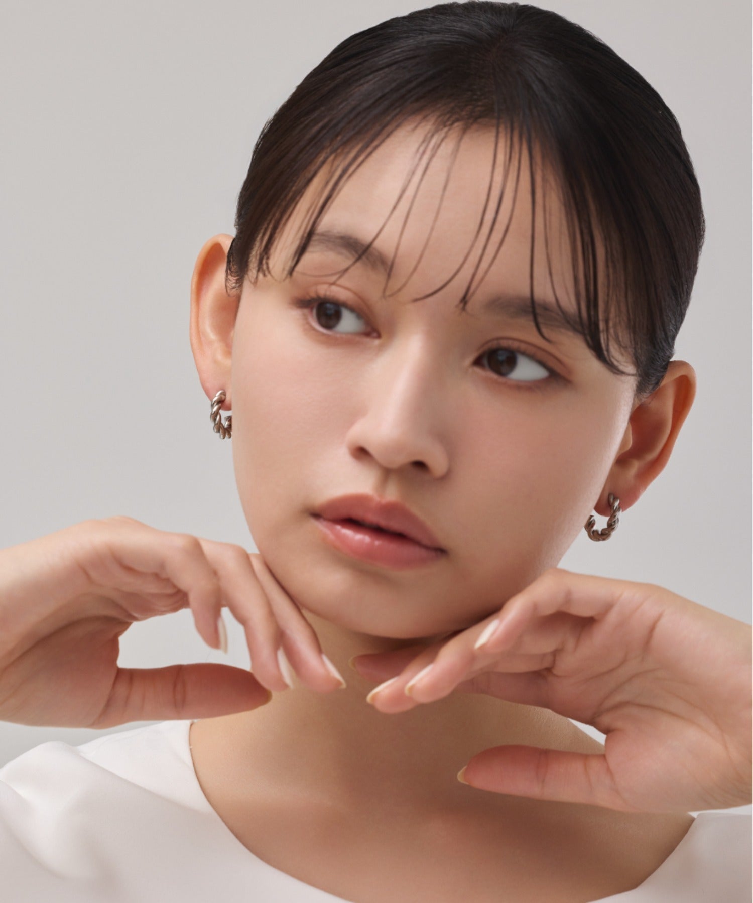 ciite' シーテ ピアス（両耳用） 【 金属アレルギー対応 】 ねじりフープピアス サージカルステンレス (両耳用)