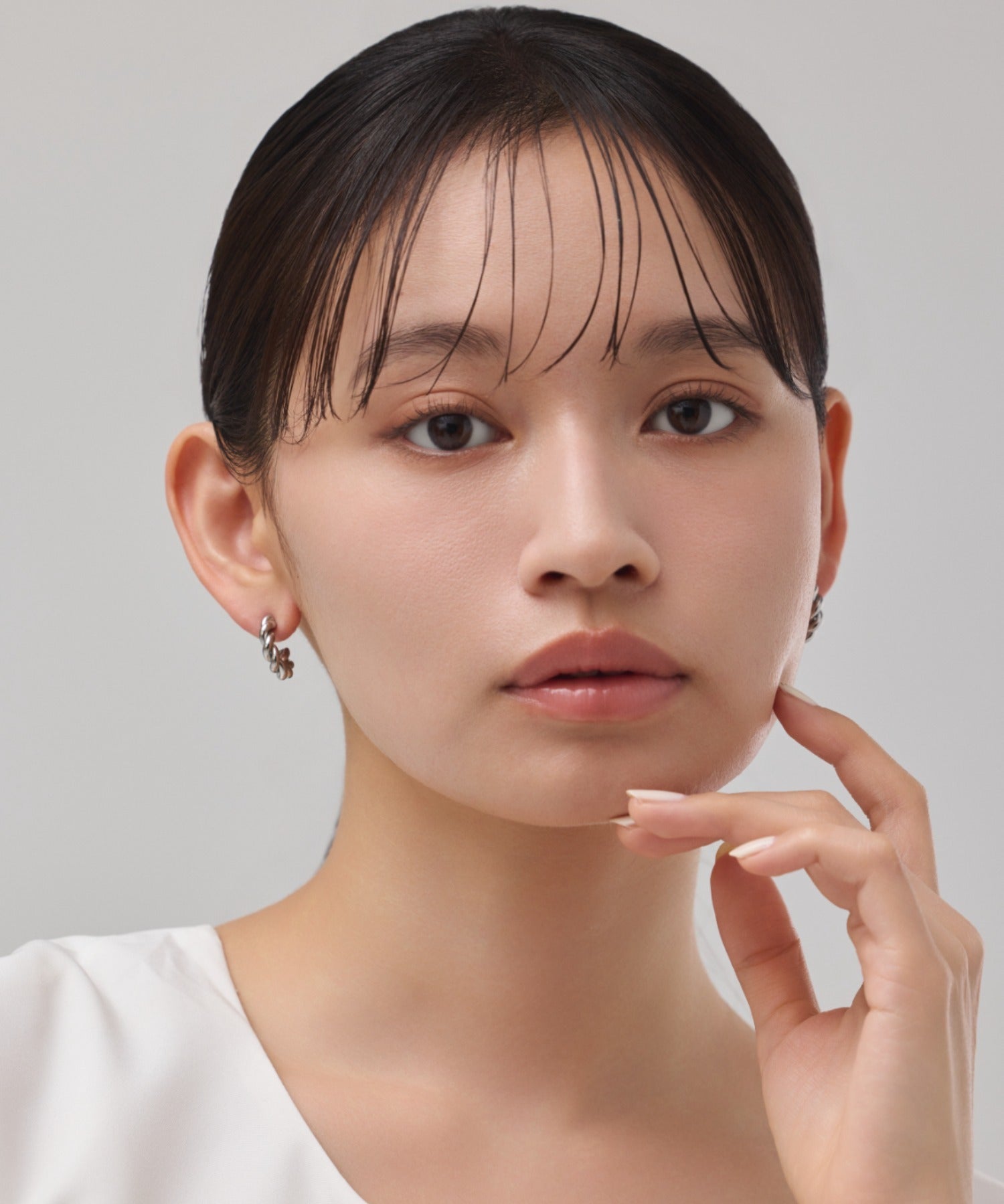 ciite' シーテ ピアス（両耳用） 【 金属アレルギー対応 】 ねじりフープピアス サージカルステンレス (両耳用)