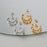 ciite' シーテ ピアス（両耳用） 【 金属アレルギー対応 】 ねじりフープピアス サージカルステンレス (両耳用)