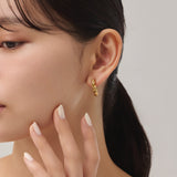 ciite' シーテ ピアス（両耳用） 【 金属アレルギー対応 】 ねじりフープピアス サージカルステンレス (両耳用)