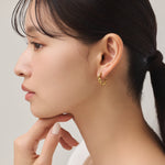 ciite' シーテ ピアス（両耳用） 【 金属アレルギー対応 】 ねじりフープピアス サージカルステンレス (両耳用)