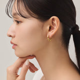 ciite' シーテ ピアス（両耳用） 【 金属アレルギー対応 】 ねじりフープピアス サージカルステンレス (両耳用)