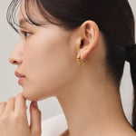 ciite' シーテ ピアス（両耳用） 【 金属アレルギー対応 】 ねじりフープピアス サージカルステンレス (両耳用)