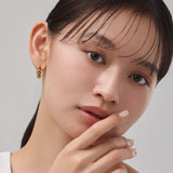 ciite' シーテ ピアス（両耳用） 【 金属アレルギー対応 】 ねじりフープピアス サージカルステンレス (両耳用)