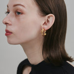 ciite' シーテ イヤリング 【 金属アレルギー対応 】 デザインフープイヤリング サージカルステンレス (両耳用)