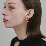 ciite' シーテ イヤリング 【 金属アレルギー対応 】 デザインフープイヤリング サージカルステンレス (両耳用)