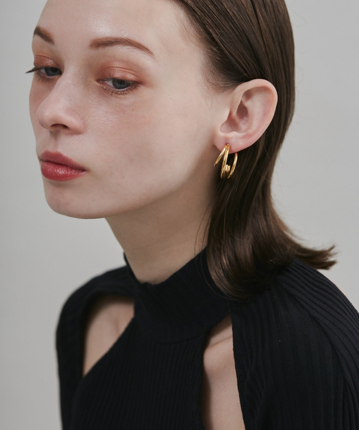 ciite' シーテ イヤリング 【 金属アレルギー対応 】 デザインフープイヤリング サージカルステンレス (両耳用)