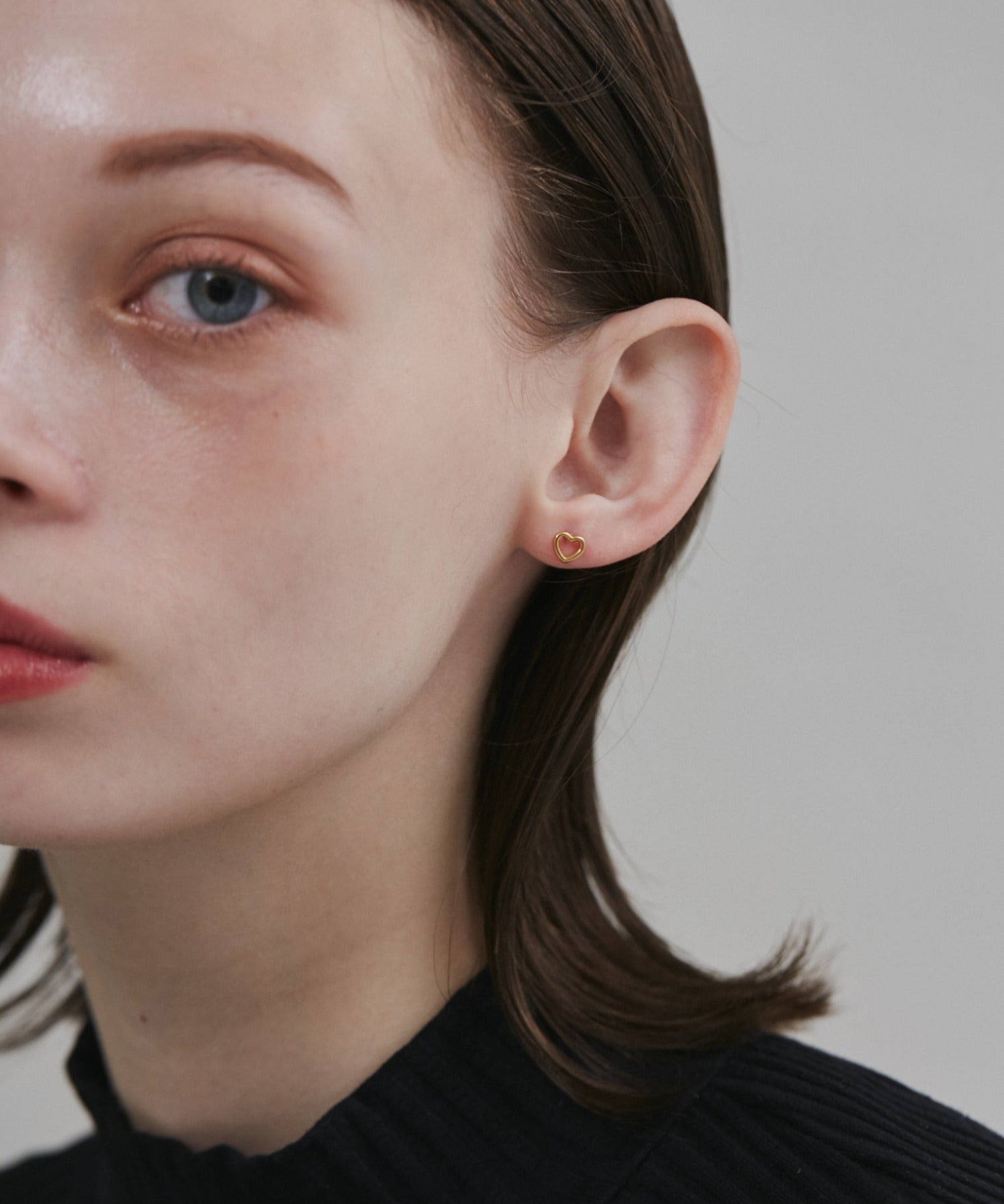 ciite' シーテ ピアス（両耳用） 【 金属アレルギー対応 】 シンプル ミニハートピアス サージカルステンレス (両耳用)