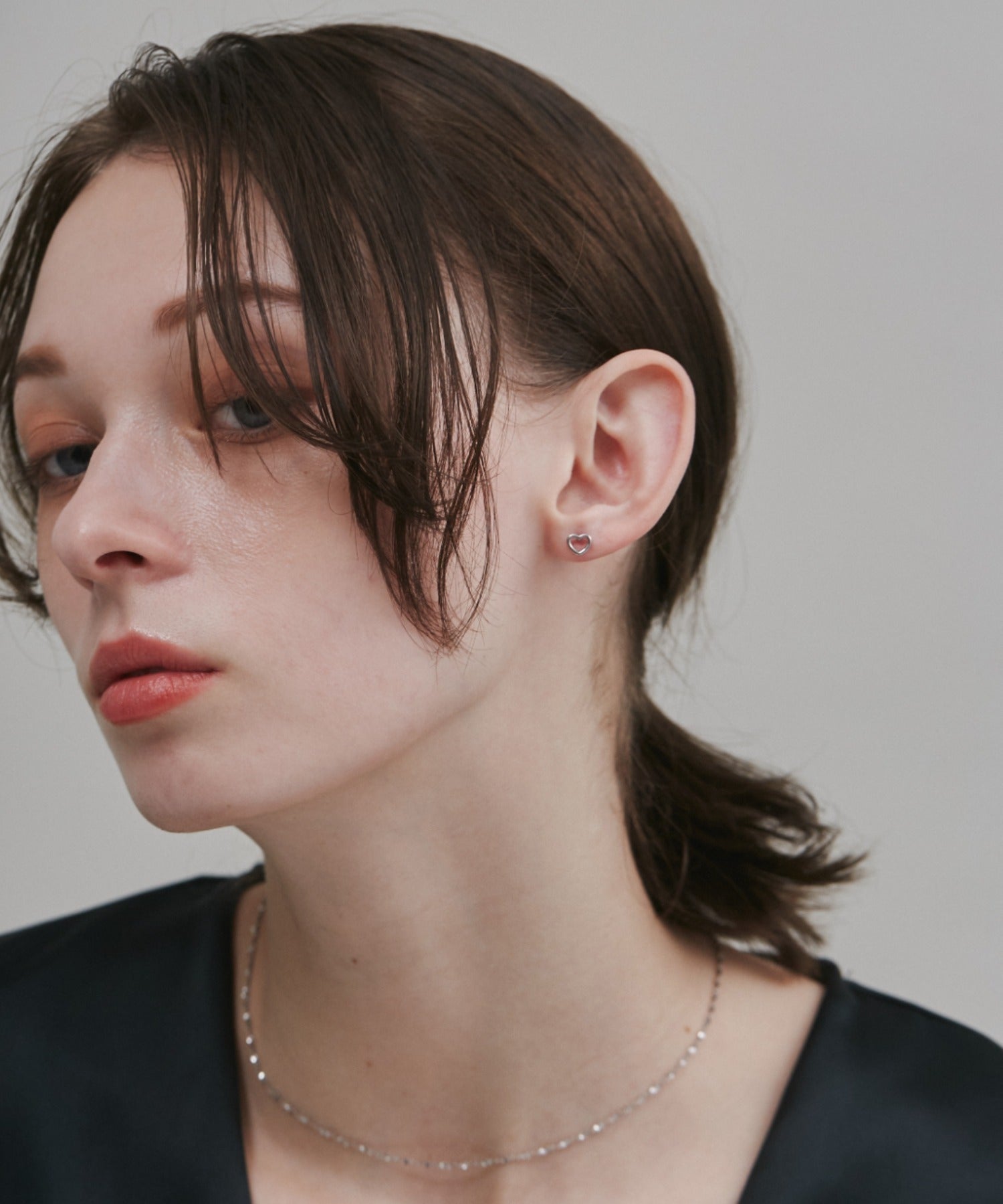 ciite' シーテ ピアス（両耳用） 【 金属アレルギー対応 】 シンプル ミニハートピアス サージカルステンレス (両耳用)