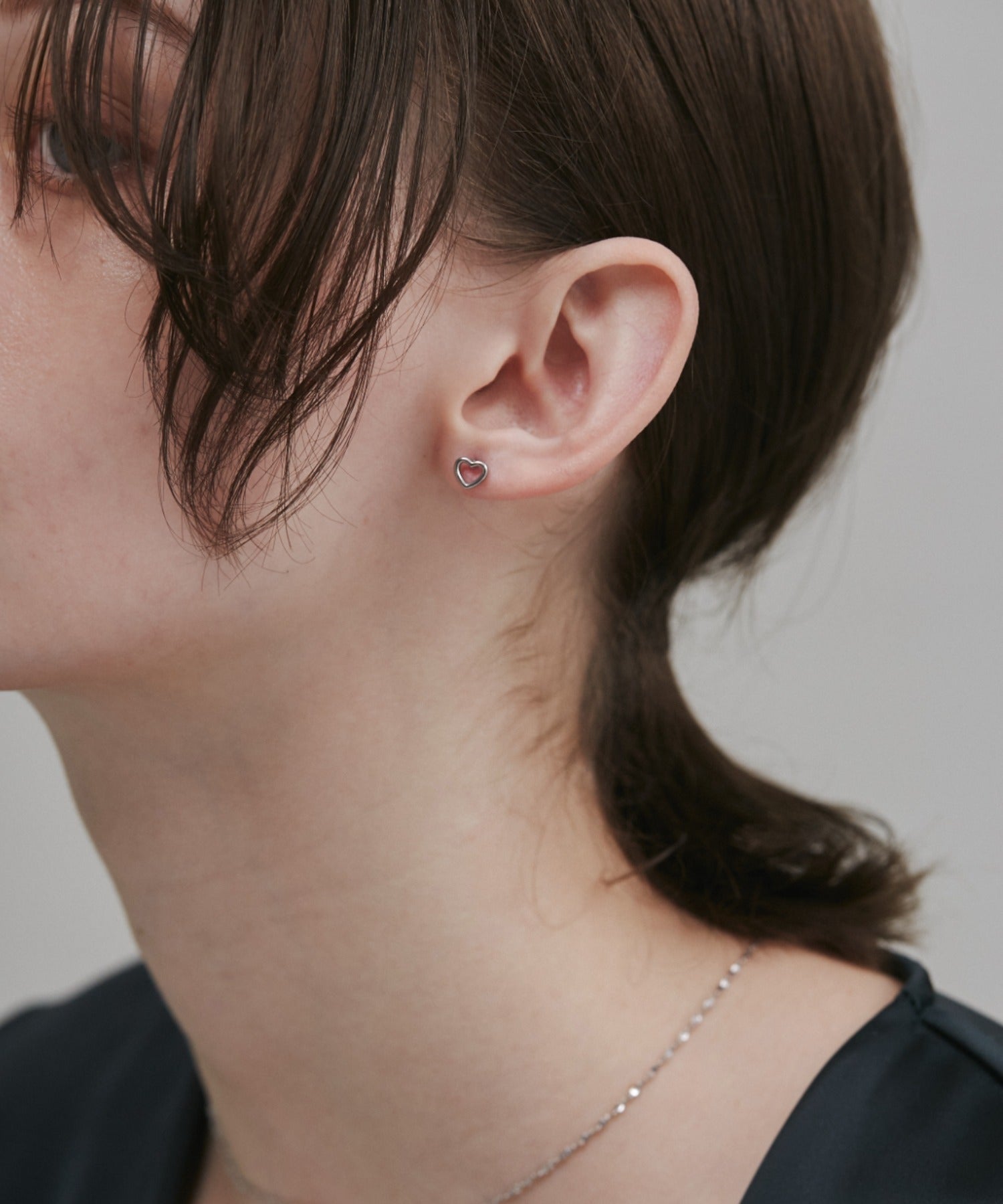 ciite' シーテ ピアス（両耳用） 【 金属アレルギー対応 】 シンプル ミニハートピアス サージカルステンレス (両耳用)