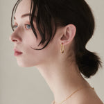 ciite' シーテ ピアス（両耳用） 【 金属アレルギー対応 】 オーバルフープピアス サージカルステンレス (両耳用)